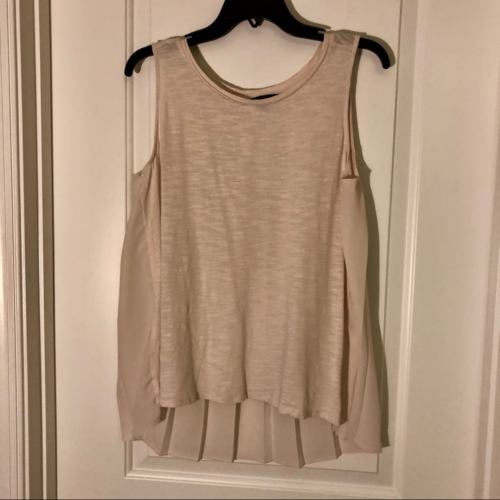 Blush Pleat Back Tank